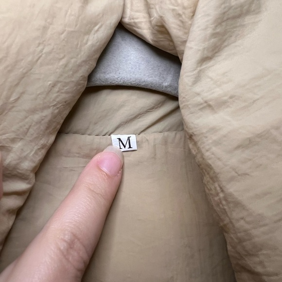 FindThy Cropped Puffer Vest in Beige - Picture 4 of 12